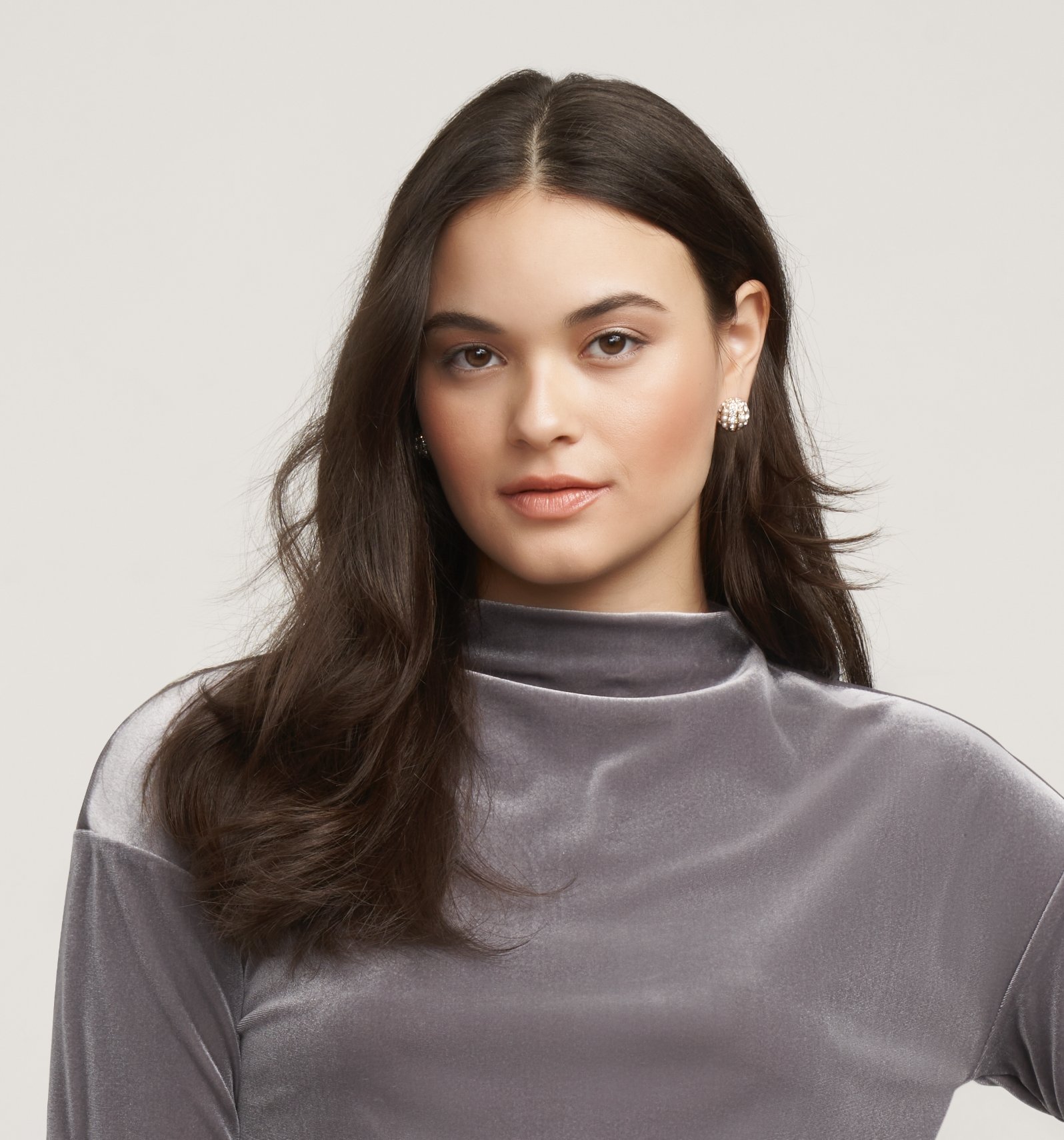 Anne Klein Model wearing Clip on Earrings